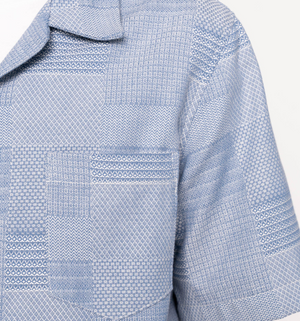 Naked & Famous - Aloha Shirt Patchwork Pale Blue